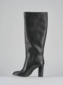 Stivali tacco 8cm pelle nero