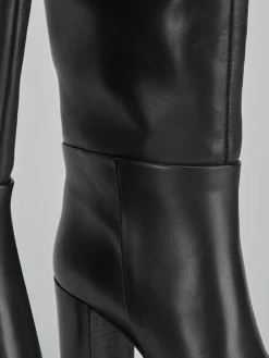 Stivali tacco 8cm pelle nero