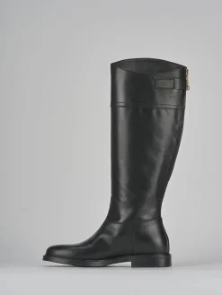 Stivali tacco 2cm pelle nero