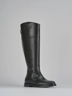 Stivali tacco 2cm pelle nero