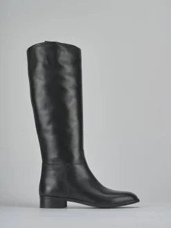 Stivali tacco 3cm pelle nero