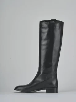 Stivali tacco 3cm pelle nero