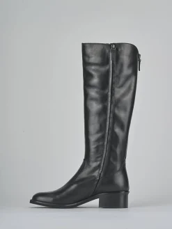 Stivali tacco 4cm pelle nero