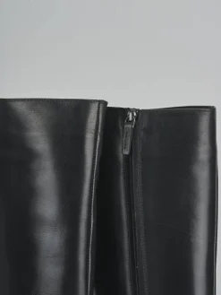 Stivali tacco 4cm pelle nero