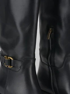 Stivali tacco 4cm pelle nero