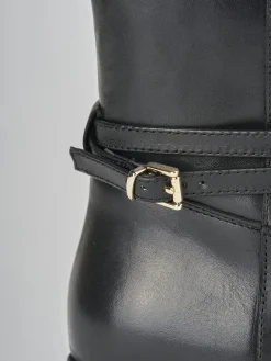 Stivali tacco 2cm pelle nero