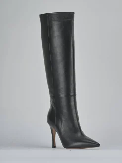 Stivali tacco 9cm pelle nero