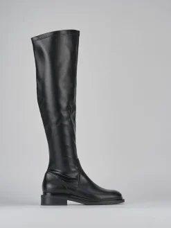 Stivali tacco 2cm pelle nero