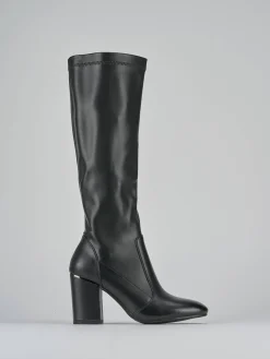 Stivali tacco 7cm pelle nero