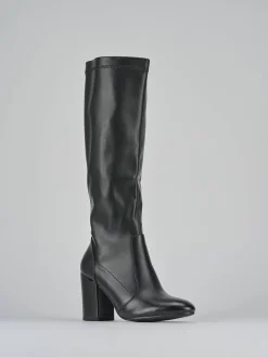 Stivali tacco 7cm pelle nero