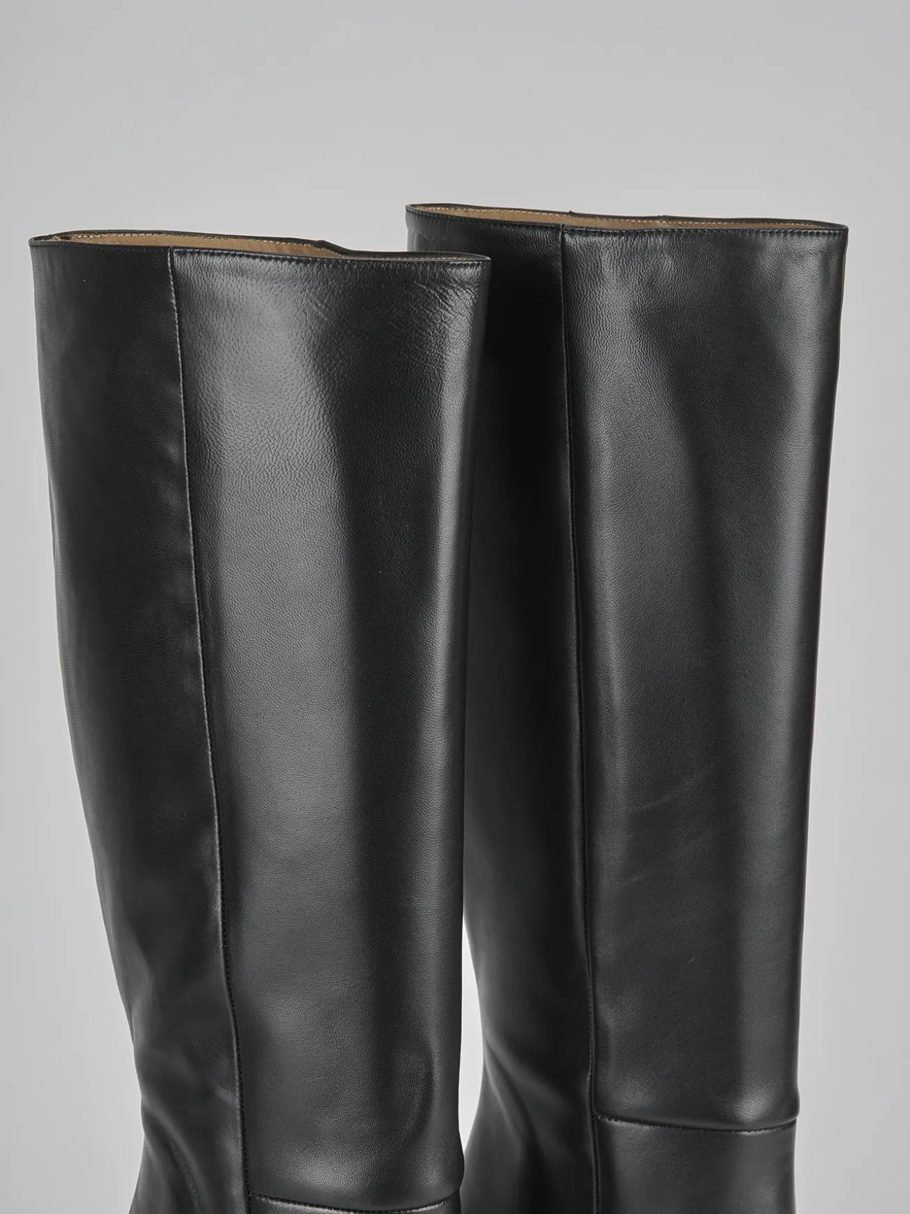 Stivali tacco 10cm pelle nero