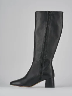 Stivali tacco 6cm pelle nero