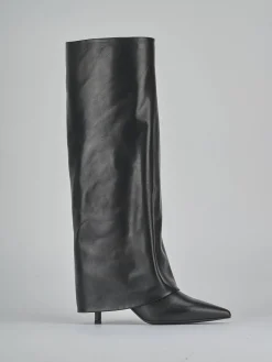 Stivali tacco 7cm pelle nero