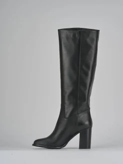 Stivali tacco 8cm pelle nero