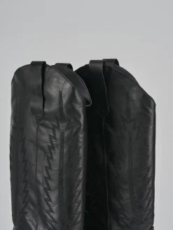 Stivali tacco 7cm pelle nero