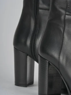 Stivali tacco 8cm pelle nero