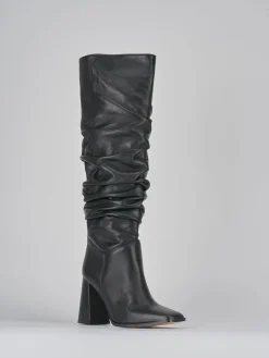 Stivali tacco 9cm pelle nero