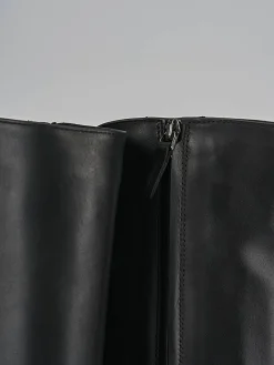 Stivali tacco 3cm pelle nero