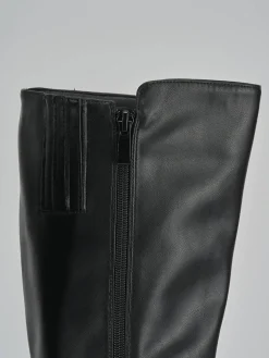 Stivali tacco 7cm pelle nero