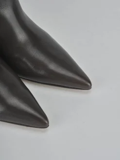 Stivali tacco 5cm pelle testa