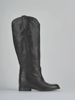 Stivali tacco 2cm pelle testa