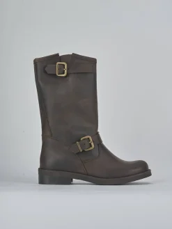 Stivali tacco 3cm pelle testa