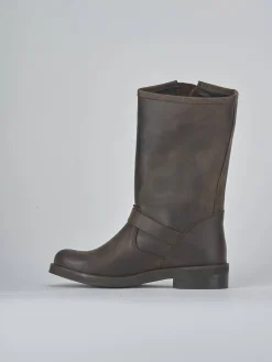 Stivali tacco 3cm pelle testa