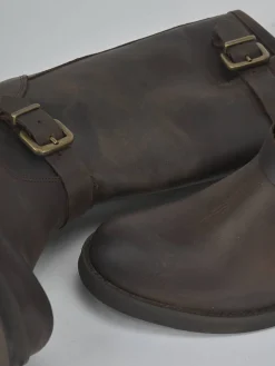 Stivali tacco 3cm pelle testa