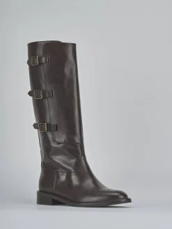 Stivali tacco 3cm pelle testa