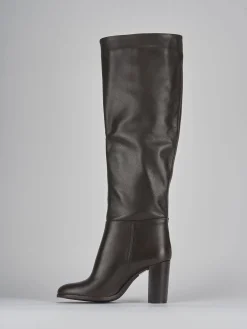 Stivali tacco 8cm pelle testa