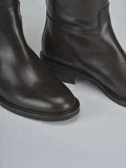 Stivali tacco 3cm pelle testa