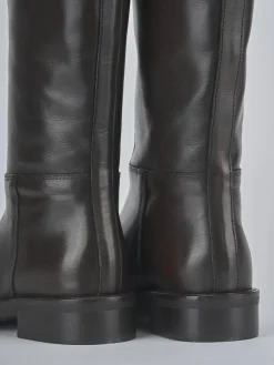 Stivali tacco 3cm pelle testa