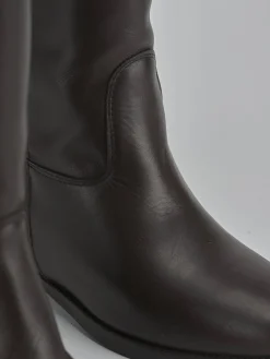 Stivali tacco 2cm pelle testa