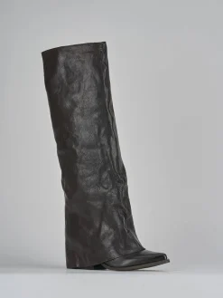 Stivali tacco 6cm pelle testa