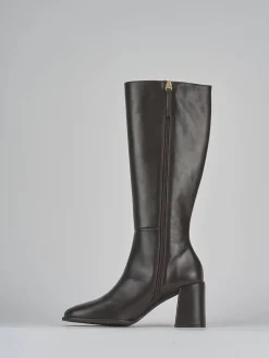 Stivali tacco 7cm pelle testa