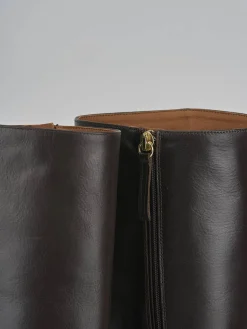 Stivali tacco 7cm pelle testa