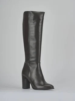 Stivali tacco 8cm pelle testa