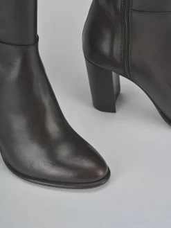 Stivali tacco 8cm pelle testa