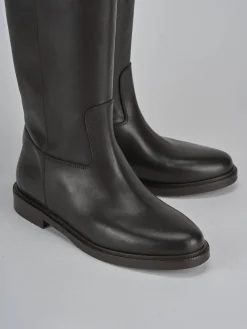 Stivali tacco 2cm pelle testa