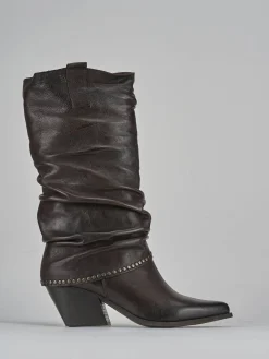 Stivali tacco 8cm pelle testa