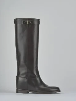 Stivali tacco 2cm pelle testa