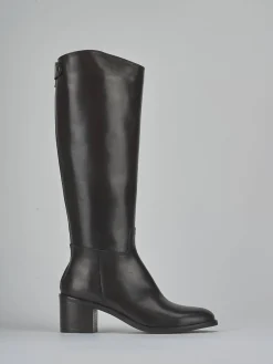 Stivali tacco 5cm pelle testa