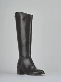 Stivali tacco 5cm pelle testa