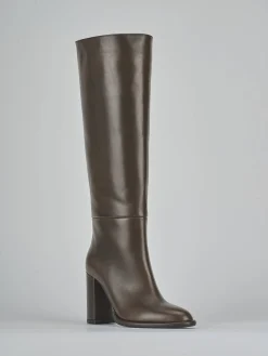 Stivali tacco 9cm pelle testa