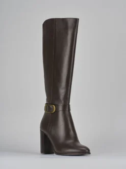 Stivali tacco 8cm pelle testa