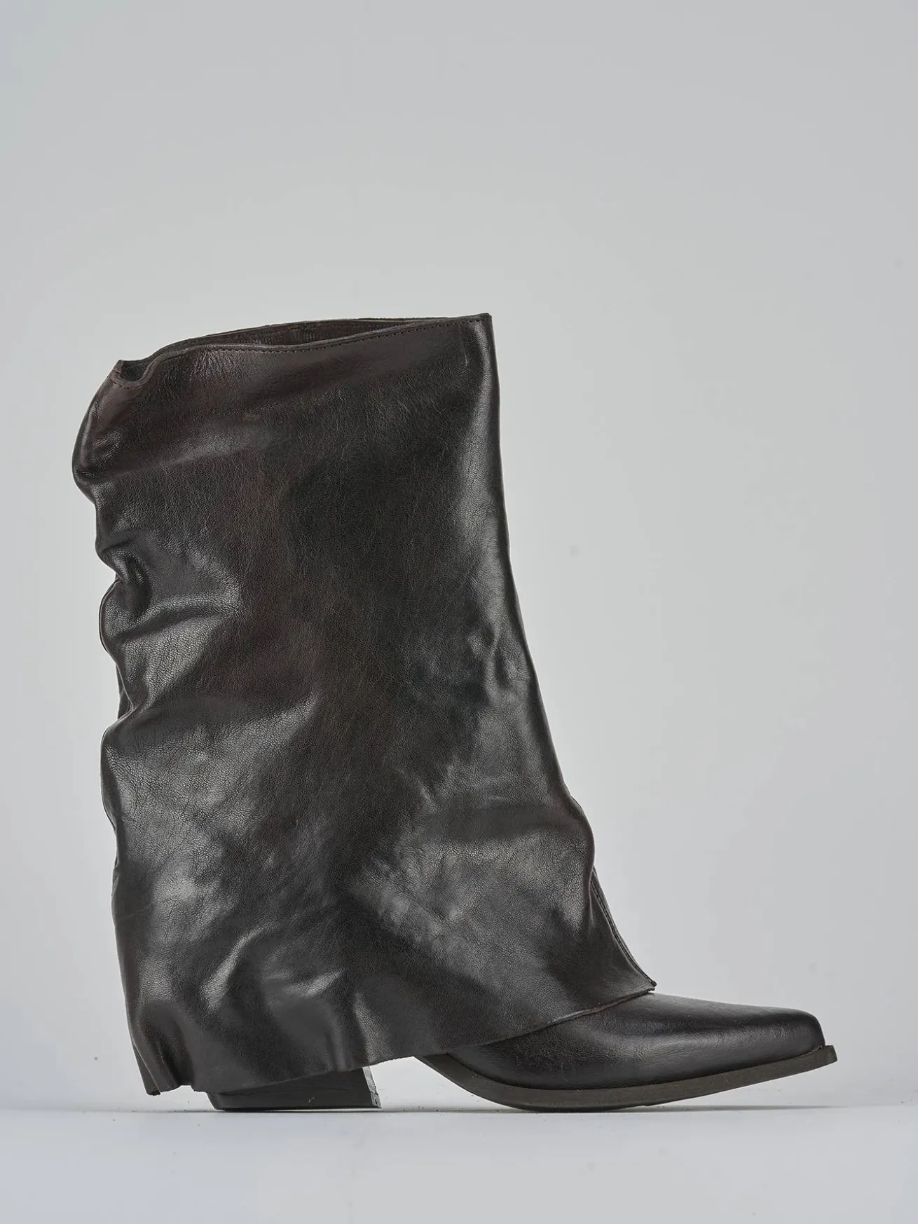 Stivali tacco 7cm pelle testa