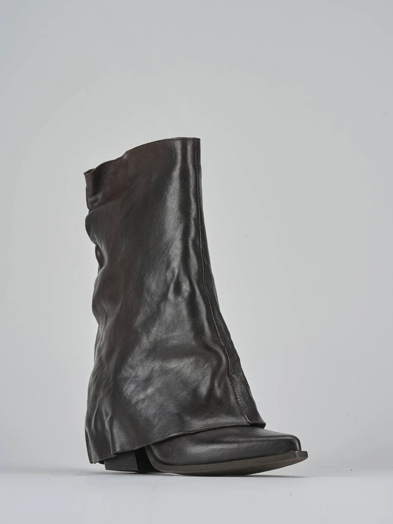 Stivali tacco 7cm pelle testa