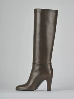 Stivali tacco 9cm pelle testa