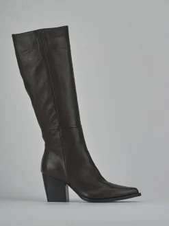 Stivali tacco 8cm pelle testa