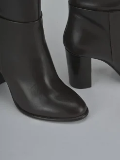 Stivali tacco 8cm pelle testa